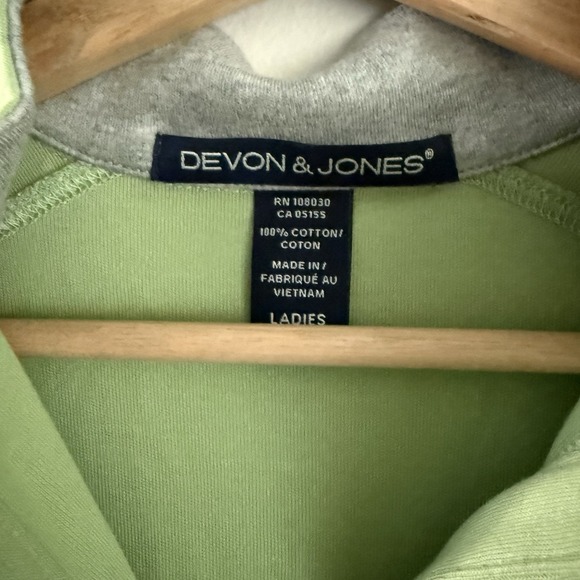 Devon & Jones Ladies' DRYTEC20™ Performance Quarter-Zip Size Small Lime‎ Green - Picture 2 of 9